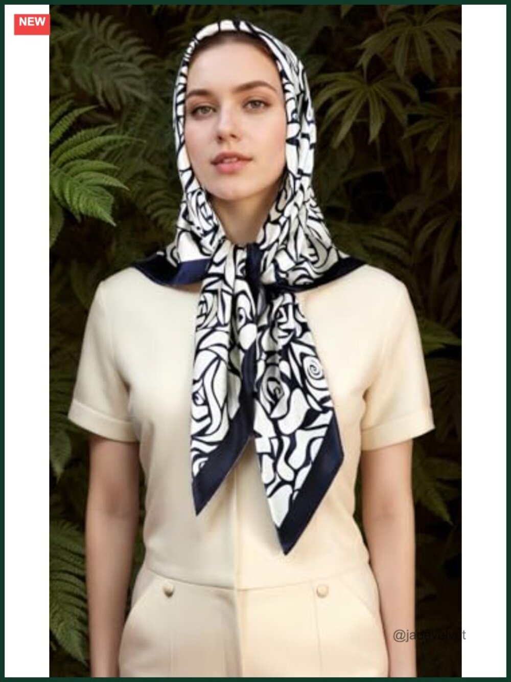 Satin Head Scarf for Women Silk Like Hair Wrap, 35x35 in Square Bandana, Sleep - Picture 4 of 5